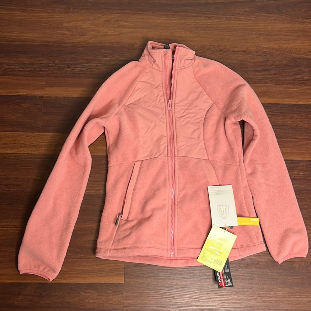 All in motion, polartec fleece jacket, womens, pink, new with tags, size xs